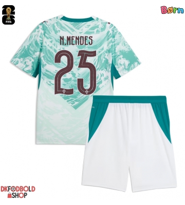 Portugal Nuno Mendes #25 Udebanesæt Børn VM 2026 Kort ærmer (+ korte bukser)